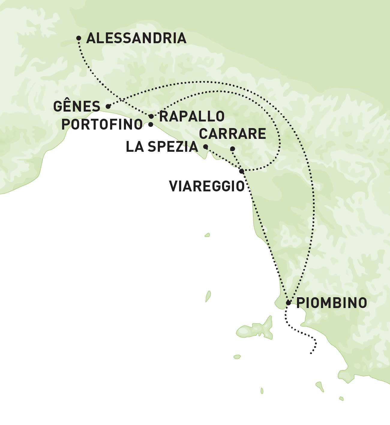 Les Cinque Terre et l'île d'Elbe Italie