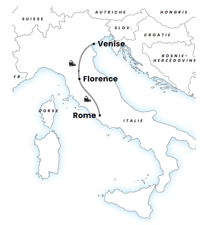 L'Italie en train : Rome, Florence, Venise - avec decoov votre spécialiste de l'Italie