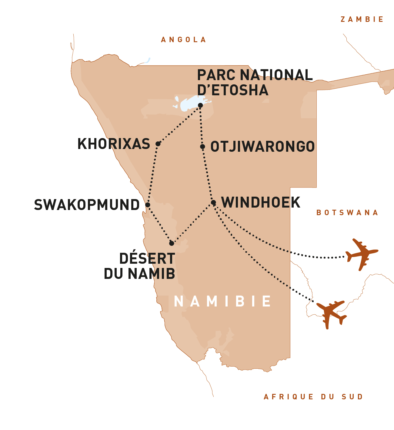 circuits NAMIBIE : Le meilleur de la Namibie de Voyages Internationaux